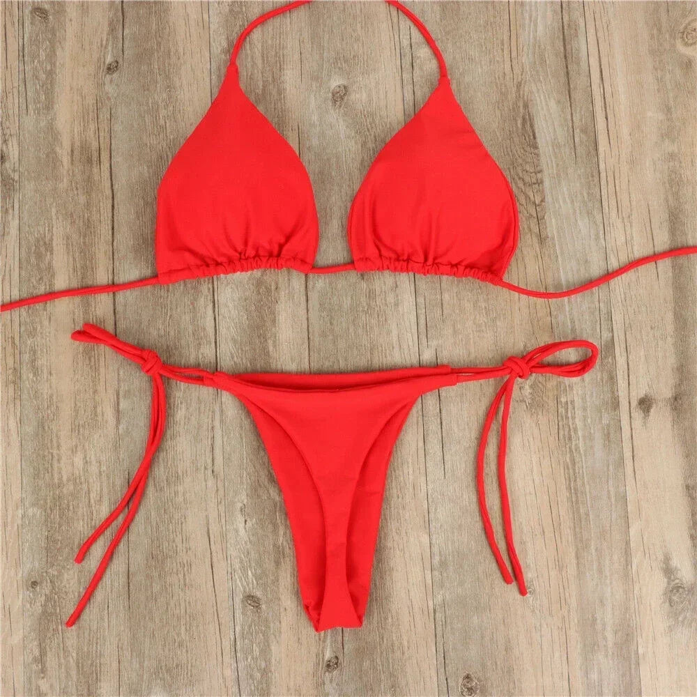 Women Thong Bikini Set