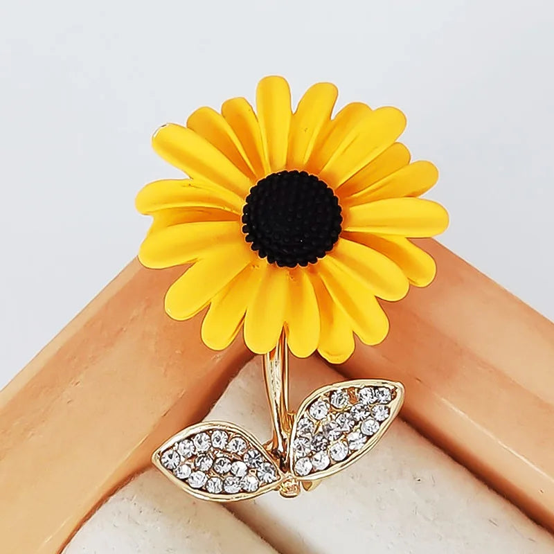 Sunflower brooch