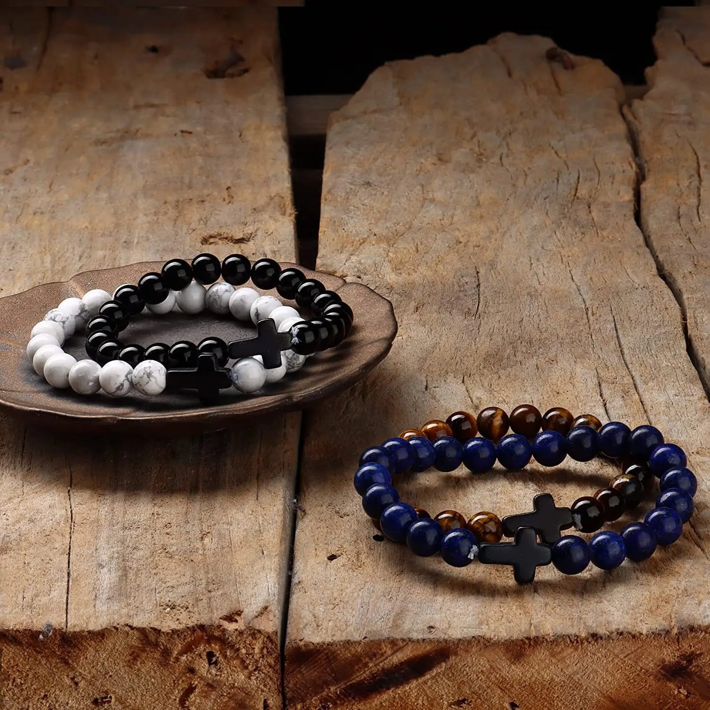 Natural Stone and wood Bracelets