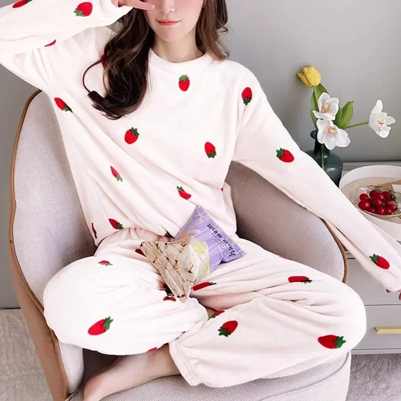 Autumn Winter Warm Pyjamas Sets