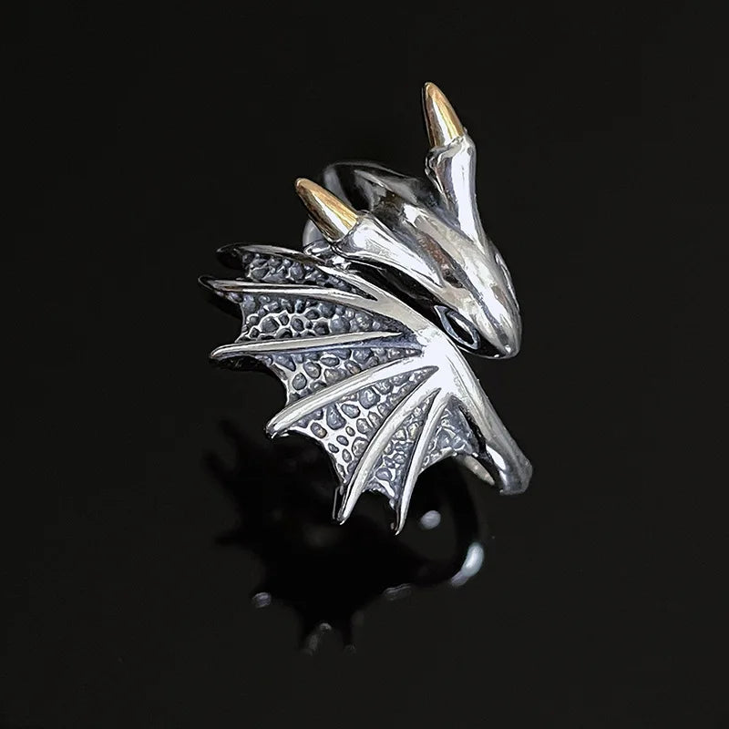 Silve Wing Dragon Ring