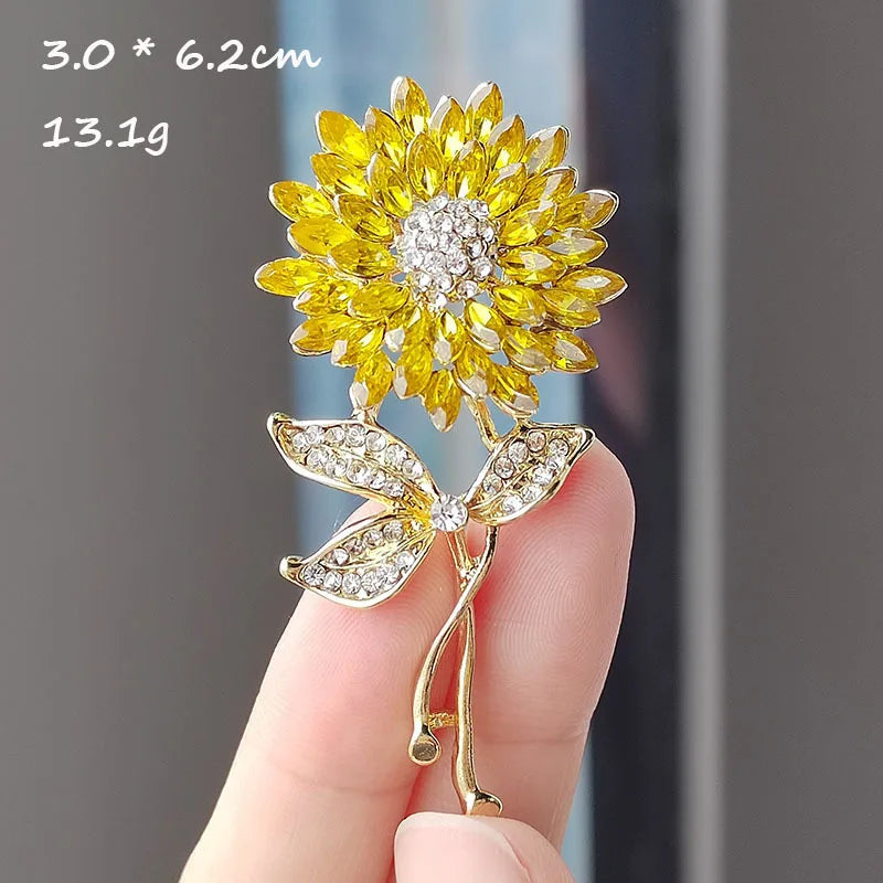 Sunflower brooch