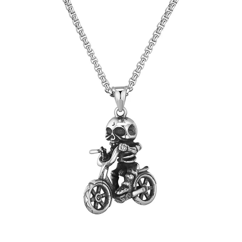 Steel Motorcycle Necklace