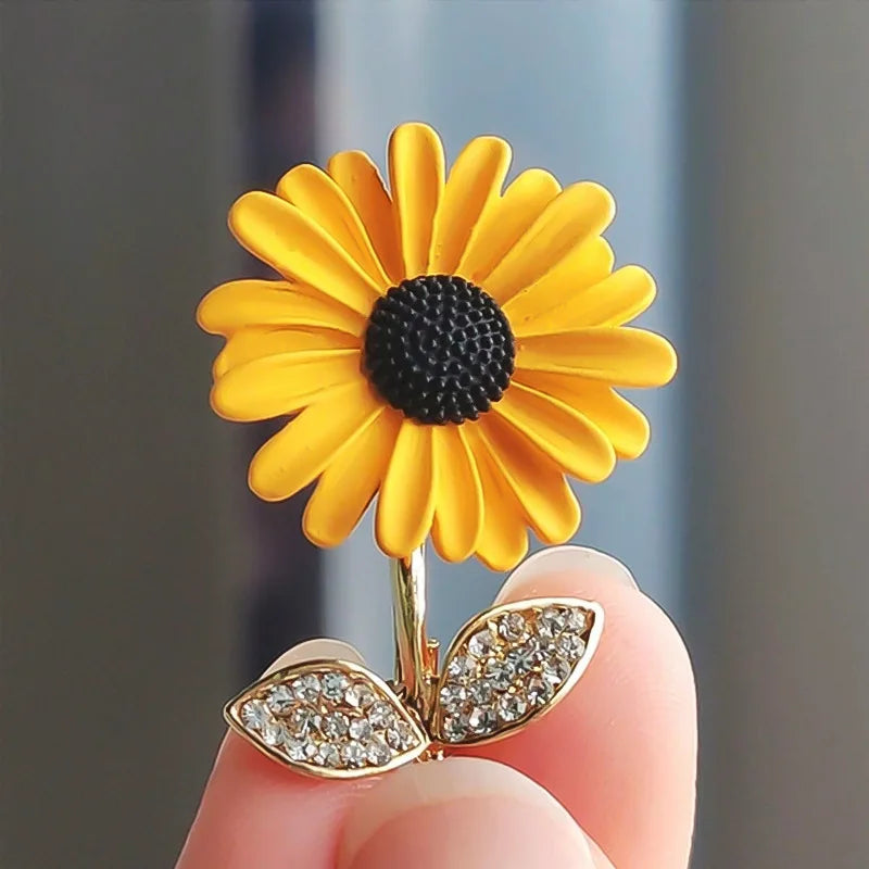 Sunflower brooch