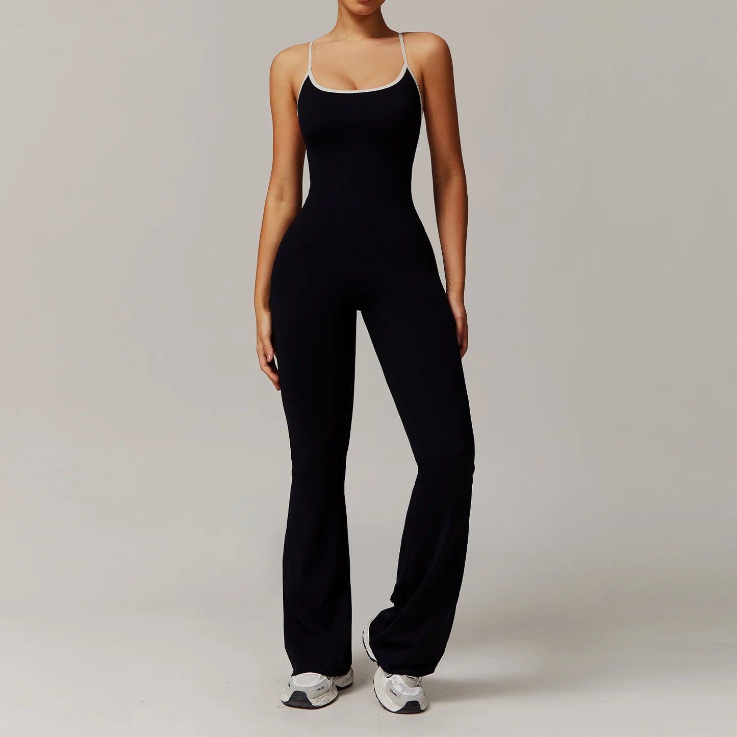 Sexy Back V Jumpsuit Gym Set