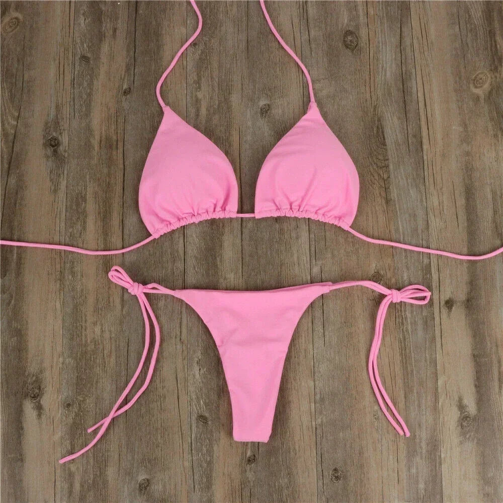 Women Thong Bikini Set