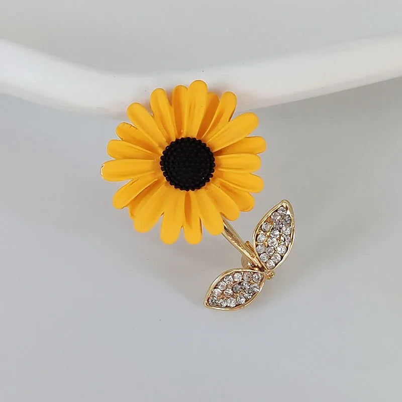 Sunflower brooch