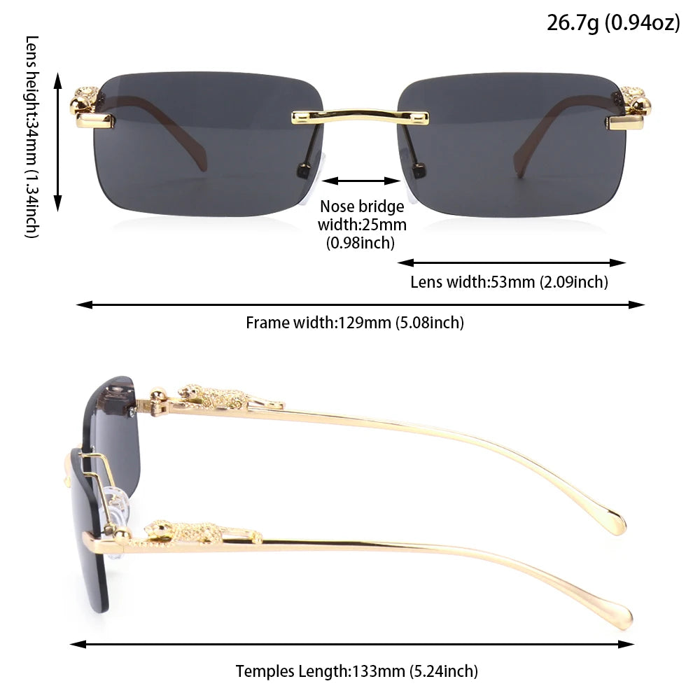 Rimless Square Sunglasses