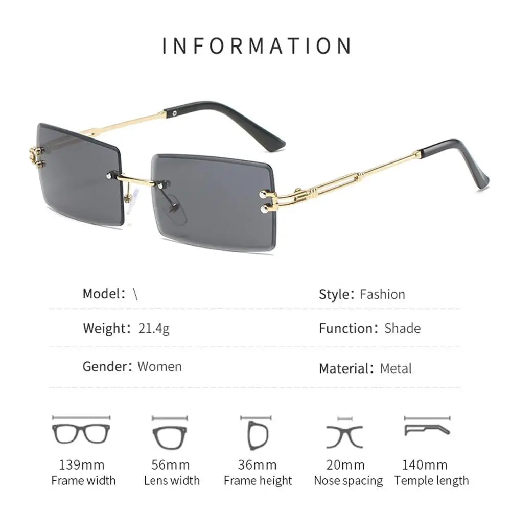 Rimless Square Sunglasses