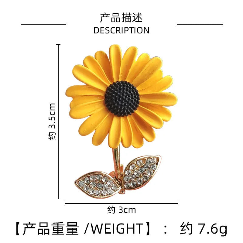 Sunflower brooch