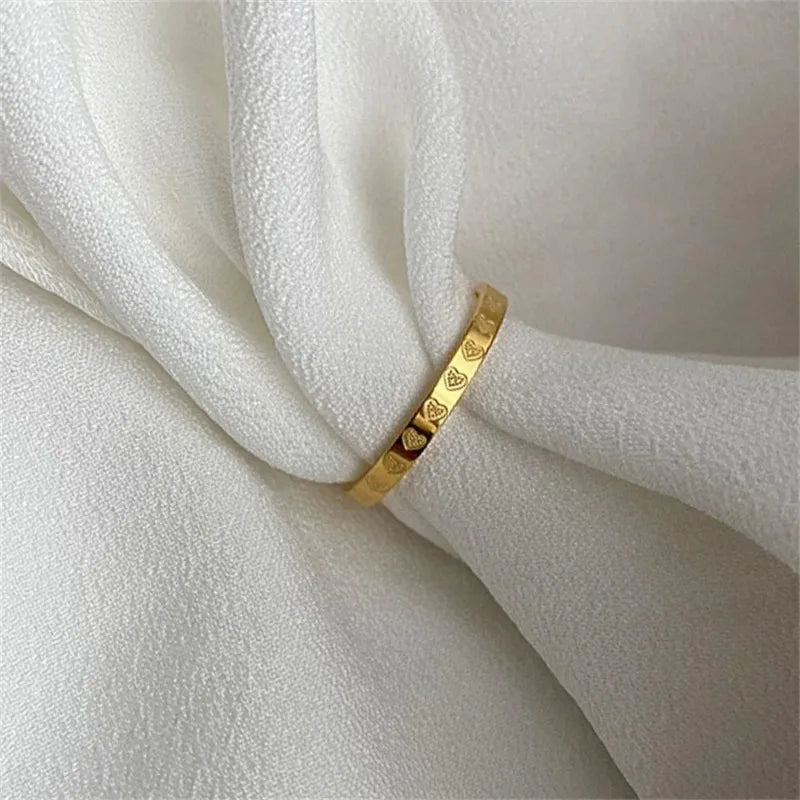 Golden Stainless Rings