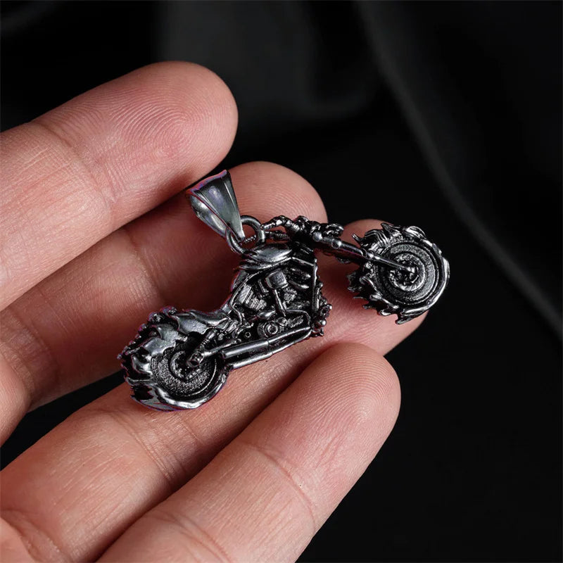 Steel Motorcycle Necklace