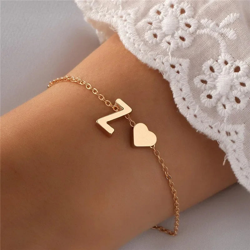 Letter Mini Love Hear Bracelet