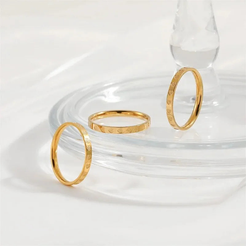 Golden Stainless Rings