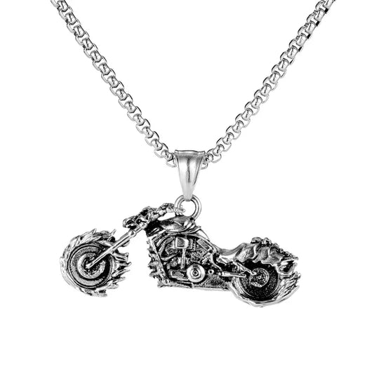 Steel Motorcycle Necklace