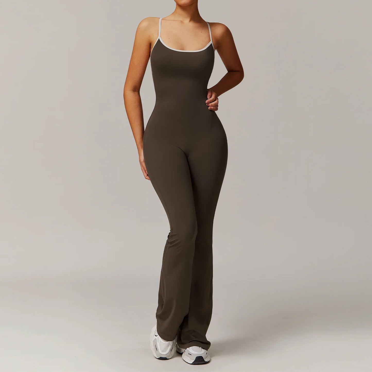 Sexy Back V Jumpsuit Gym Set